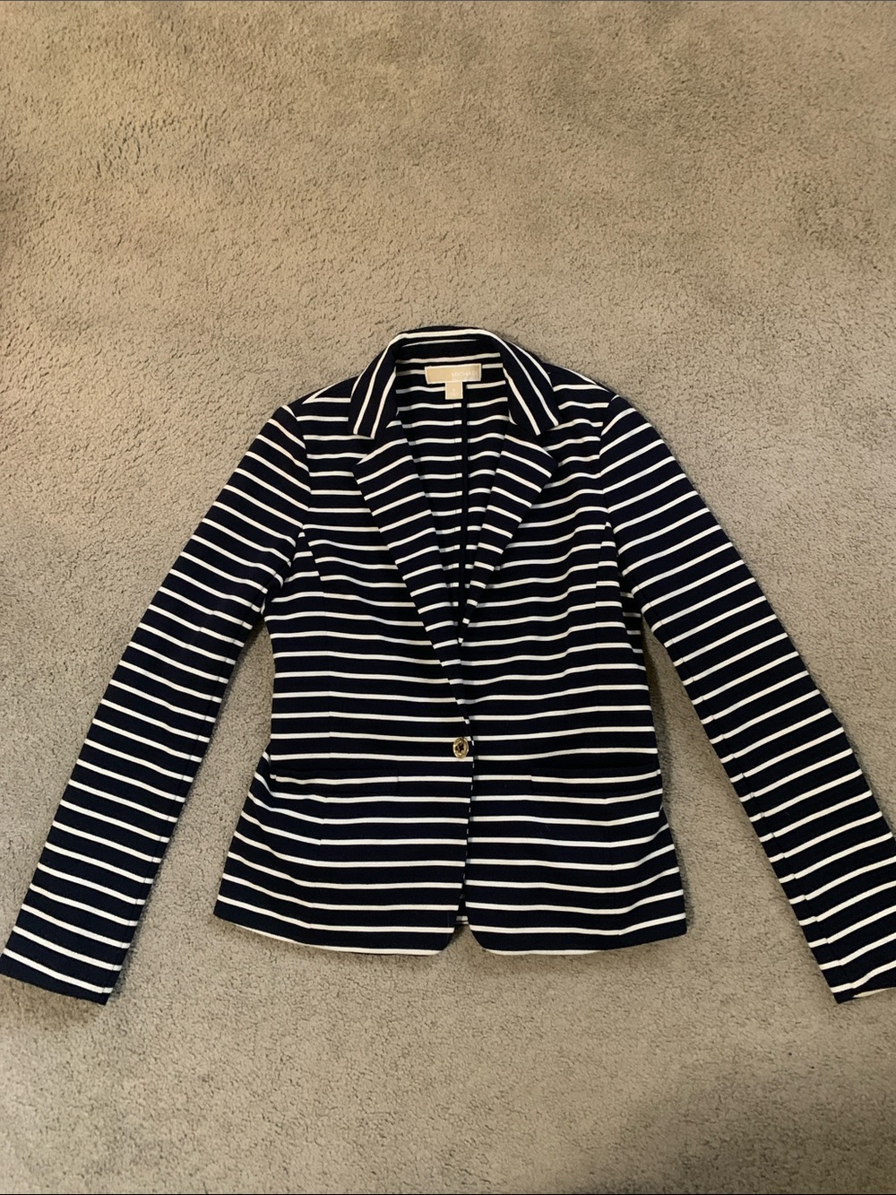 Michael Kors Navy & White Striped Blazer